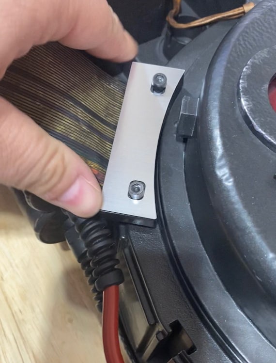 Haslab Proton pack - Cyclotron ribbon clamp overlay brushed metal finish