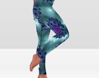 Mandala Yoga Leggings Womens Fitness 