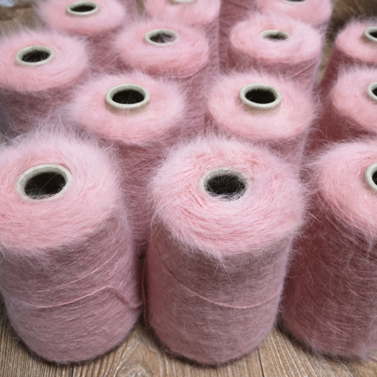 Rabbit yarn Angora yarn French angora rose on cone Etsy