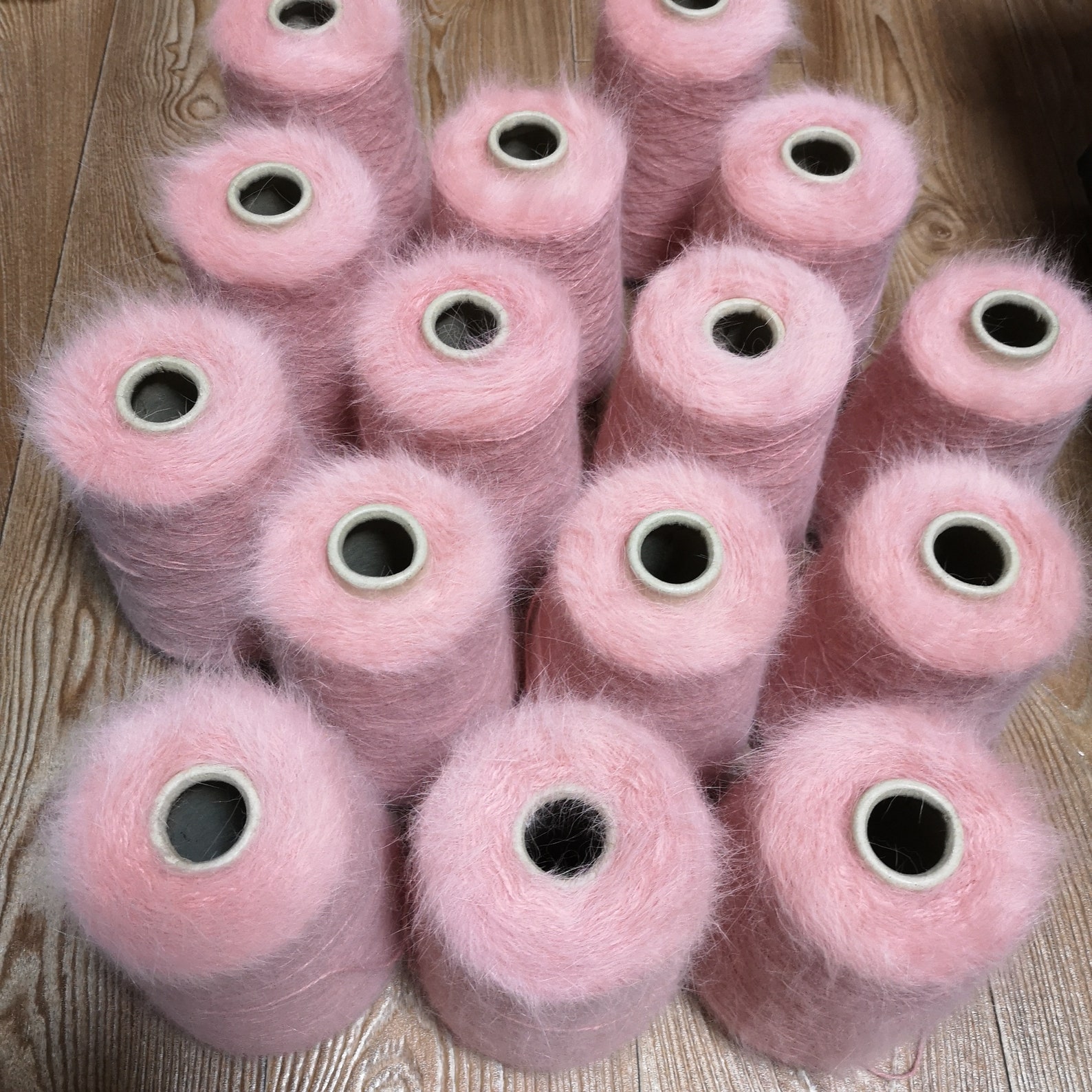 Rabbit yarn Angora yarn French angora rose on cone Etsy