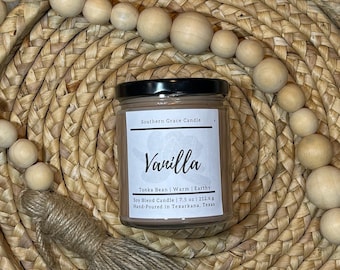 Vanilla Soy Blend Candle | Vanilla Candle | Mexican Vanilla Candle | Vanilla Extract Candle | Soy Candle | Bakery Candle | Vanilla Candles