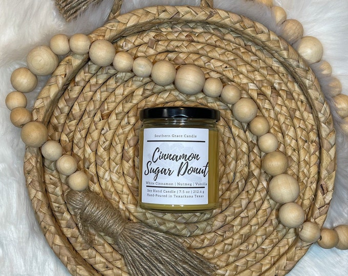 Cinnamon Sugar Donut Candle