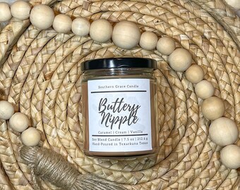 Buttery Nipple Soy Blend Candle | Caramel, Cream, Vanilla