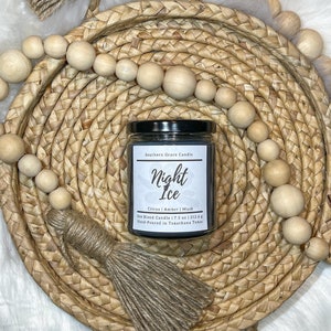 Night Ice Soy Blend Candle | Night Ice Candle | Masculine Candle | Black Candle | Night Ice Soy Blend Candle | Night Ice