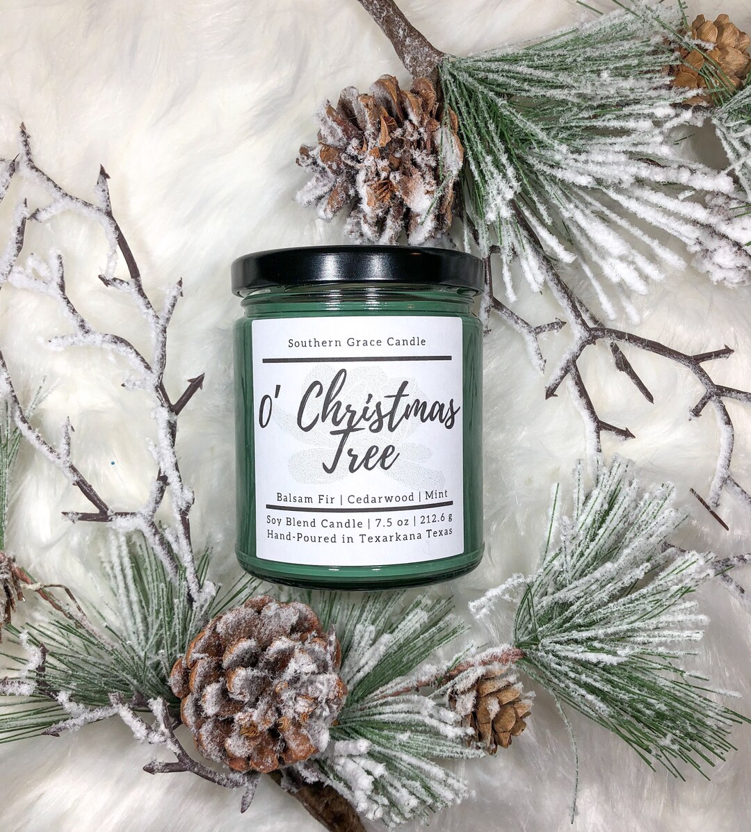 O Christmas Tree Soy Blend Candle Christmas Candle Soy Blend Candle Christmas Tree Candle Balsam