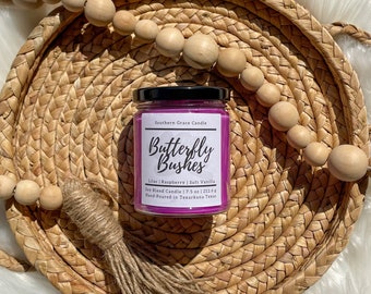 Butterfly Bushes Soy Blend Candle | Butterfly Bushes Candle | Lilac Candle | Spring Candles | Soy Blend Candle | Raspberry Lilac Candle