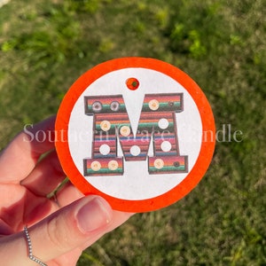 Initial Car Freshie | Marquee Letter Car Freshie | Serape Initial Freshie | Serape Car Freshie | Letter Car Freshie