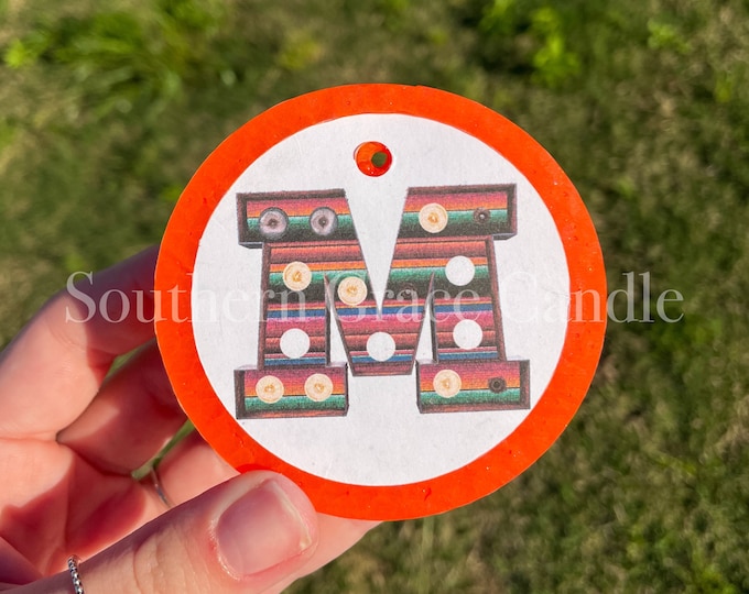 Serape Marquee Letter Car Freshie