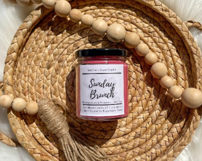 Sunday Brunch Soy Blend Candle | Sunday Brunch Candle | Soy Blend | Hand Poured Candle | Wine Candle | Alcohol Candle | Spring Candles
