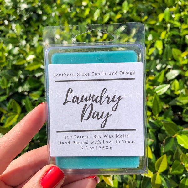 Laundry Day Soy Wax Melts | Laundry Day Wax Melts | Laundry Day Melts | Clean Linen Wax Melts | Linen Wax Melts | Laundry Wax Melts