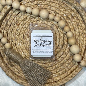 Mahogany Teakwood Wax Melts | Mahogany Teakwood Soy Blend Wax Melts | Mahogany Wax Melts | Teakwood Wax Melts | Masculine Wax Melts