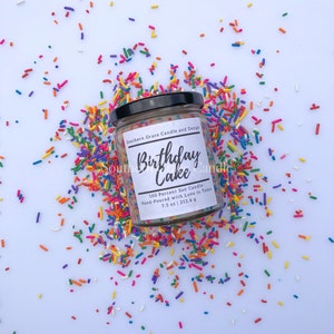 Birthday Cake Soy Candle | Sprinkle Candle | Birthday Candle | Vanilla Candle | Buttercream Frosting Candle | Birthday Cake Candle |