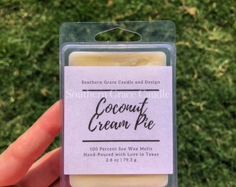 Coconut Cream Pie Soy Wax Melts | Tonka Bean, Coconut, Vanilla