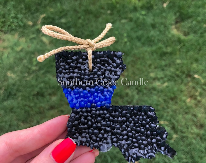 Thin Blue Line Louisiana Freshie | Thin Blue Line Freshie | Thin Blue Line Car Freshie | Louisiana Car Freshie | Louisiana Car Candle |