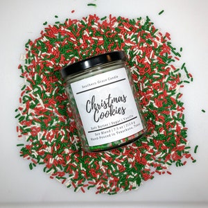 Christmas Cookies Soy Blend Candle | Christmas Candle | Soy Blend Candle |  Christmas Cookie Candle | | Holiday Candle | Sprinkle Candle |