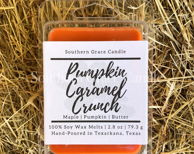 Pumpkin Caramel Crunch Soy Wax Melts | Fall Wax Melts | Pumpkin Caramel Crunch Wax Melts | Pumpkin Wax Melts | Autumn Wax Melts