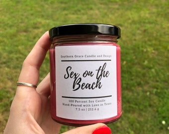 Sex on the Beach Soy Candle | Sex on the Beach Candle | Coconut Candle | Tropical Candle | Alcohol Candle | Sex on the Beach