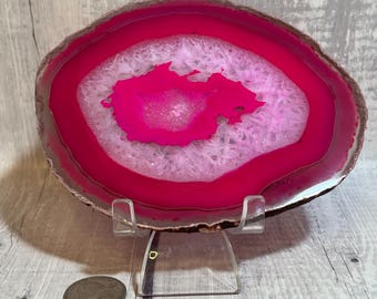 Large Natural or Dyed Agate Slices (Multiple Colors)