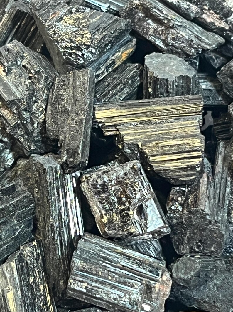 Raw Black Tourmaline Pieces - Protection, Healing, Stones, Energy, Shield, Crystals, Root Chakra, Clarity image 2
