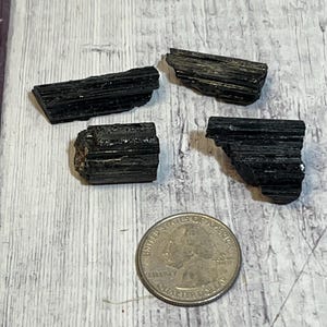 Raw Black Tourmaline Pieces - Protection, Healing, Stones, Energy, Shield, Crystals, Root Chakra, Clarity image 3