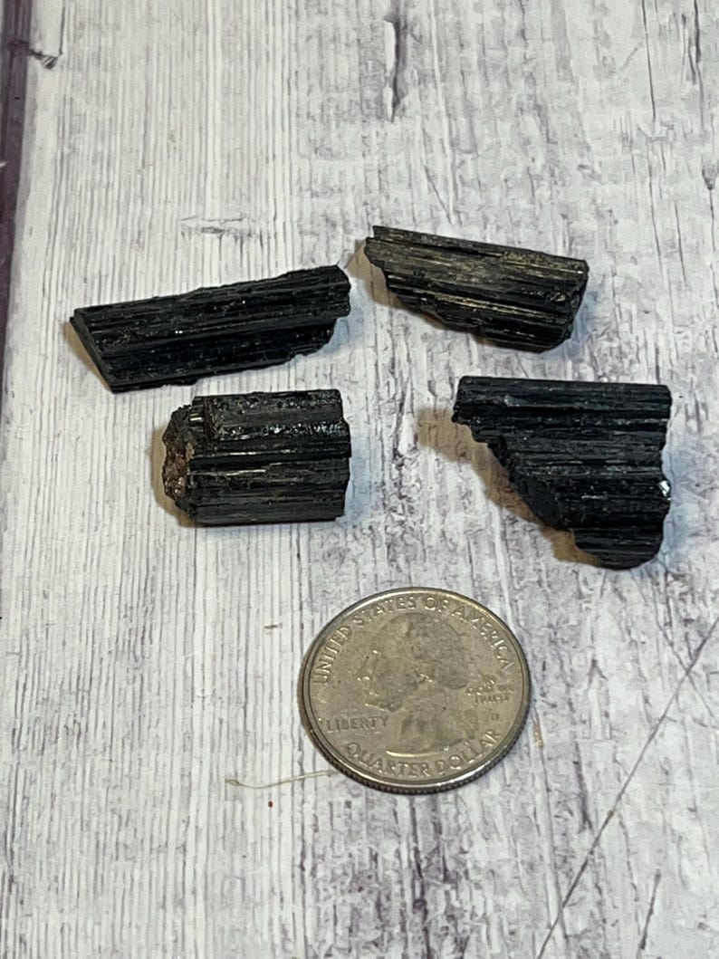 Raw Black Tourmaline Pieces - Protection, Healing, Stones, Energy, Shield, Crystals, Root Chakra, Clarity image 3