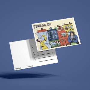 Carte postale | Montréal | Café | Illustration | Florence MB | illustreFlo | Verdun | Montreal, Québec