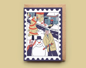 Winter scene | Winter card | Greeting card | Without text | Illustration | Florence MB