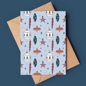 Décorations de Noël | Carte des fêtes | Carte de voeux | Sans texte | Illustration | Florence MB