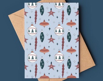 Christmas decorations | Holiday card | Greeting card | Without text | Illustration | Florence MB
