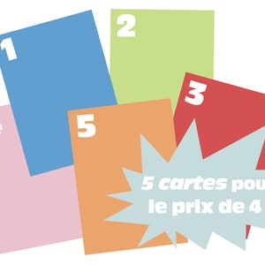 Cinq cartes pour le prix de 4 !!