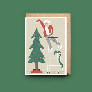 Carte de souhaits | Risky Holiday Maneuver | Sans texte | Illustration | Florence MB  | IllustreFlo  | Noël  | Verdun | Québec