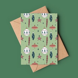 Décorations de Noël | Carte des fêtes | Carte de voeux | Sans texte | Illustration | Florence MB | IllustreFlo | Verdun | Québec | allô