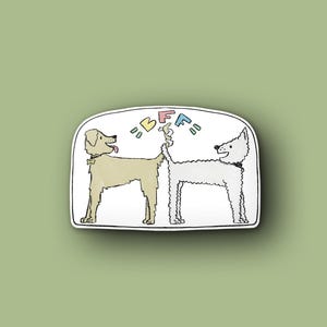 Doggo Sticker | Autocollant vinyle | Montreal | Chiens BFF | Golden retriever | Illustration | Florence MB | IllustreFlo |  Doodle Poodle