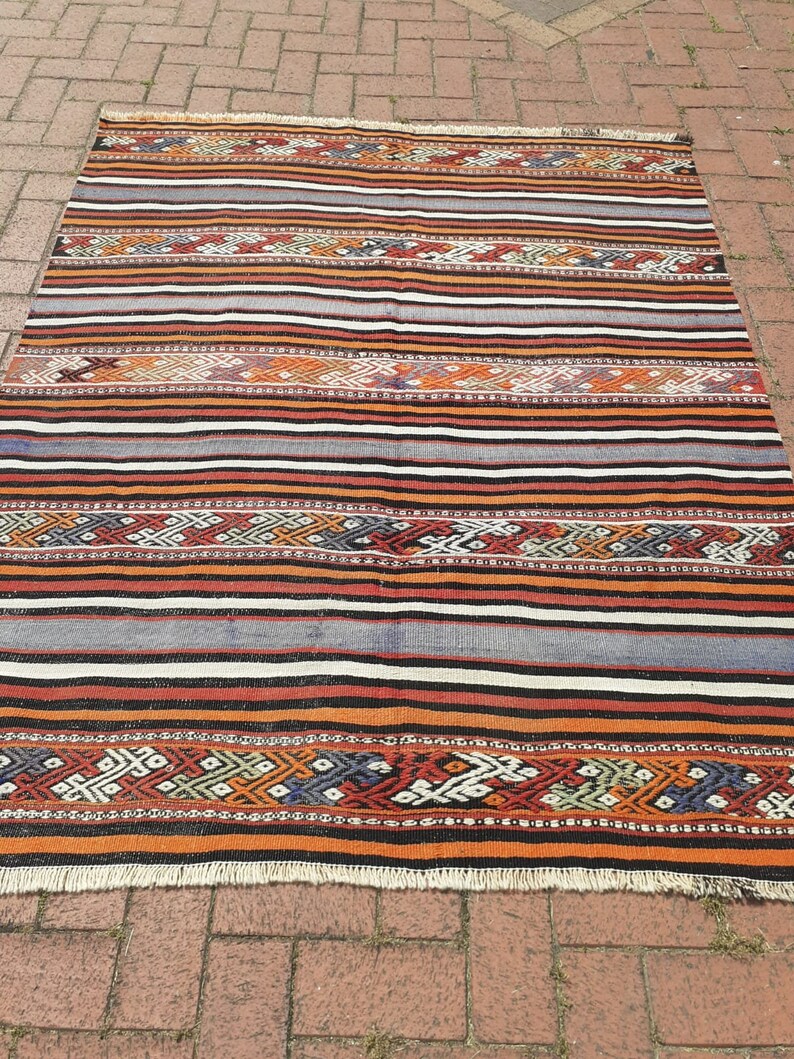 Turkish Kilim 5.7x4.9 ft Kilim Handmade Kilim Special Kilim Etsy