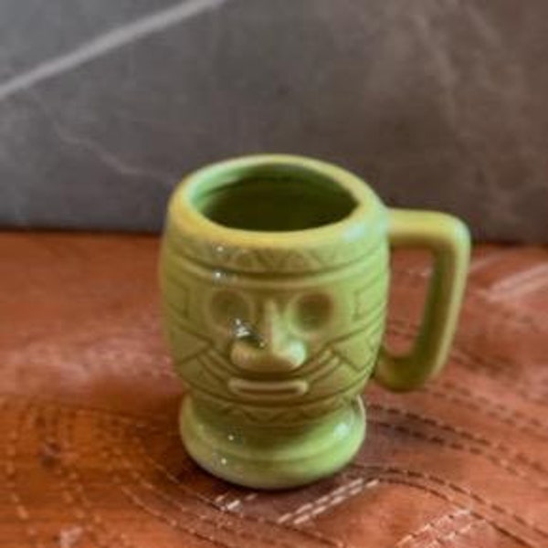 Vintage Mini Tiki Mug (Light Green)
