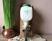 Rare Wall Mount Coffee Grinder Holland, Ceramic Bean Holder Metal Burr Grinder