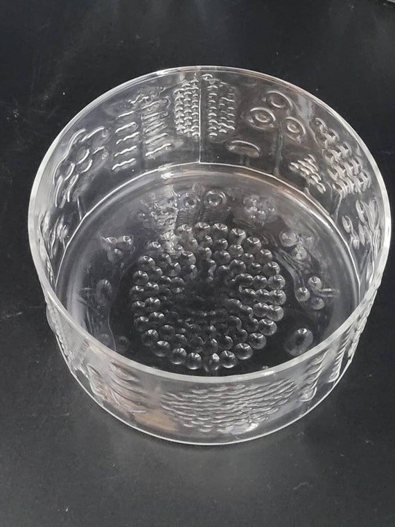 Vintage MCM Set of 6 Iittala Nuutajarvi Flora Glass Fruit Dessert