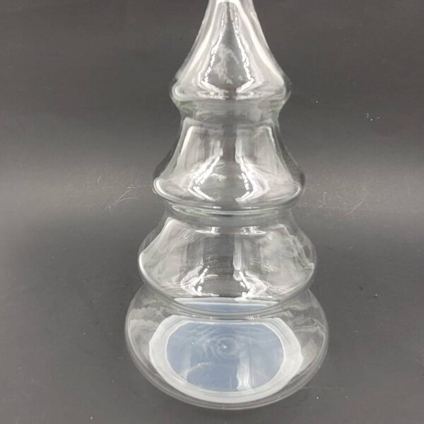 Glass Christmas Tree Jar Etsy