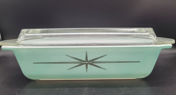 RARE Pyrex Holy Grail Turquoise Atomic Starburst 575B Space RARE Pyrex Holy Grail Turquoise Atomic Starburst 575B Space