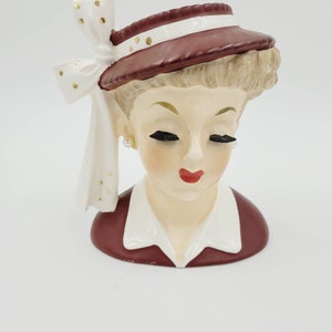 Vintage Lady Head Vase Napco Napcoware Japan Collectible Home Decor