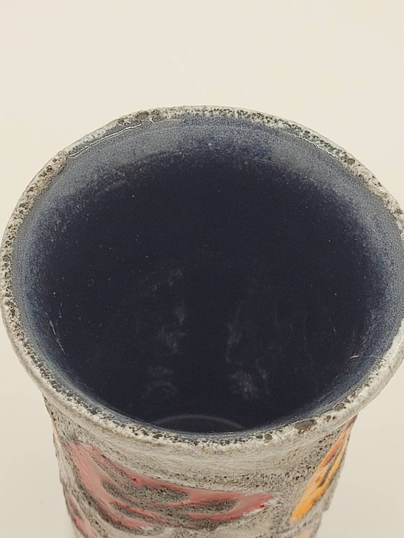 Vintage East German MCM GDR Strehla Keramik Fat Lava Vase