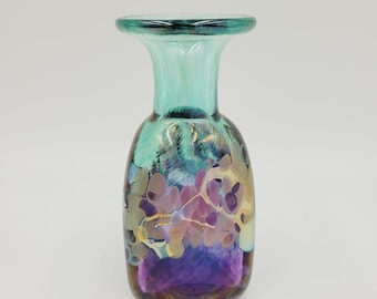 Robert Held Art Glass Vase Signed Original Label Collectible Glass Home Decor