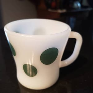 Vintage Polka Dot Federal Glass Mug Collectible Kitchen Decor Collectible Retro Glass