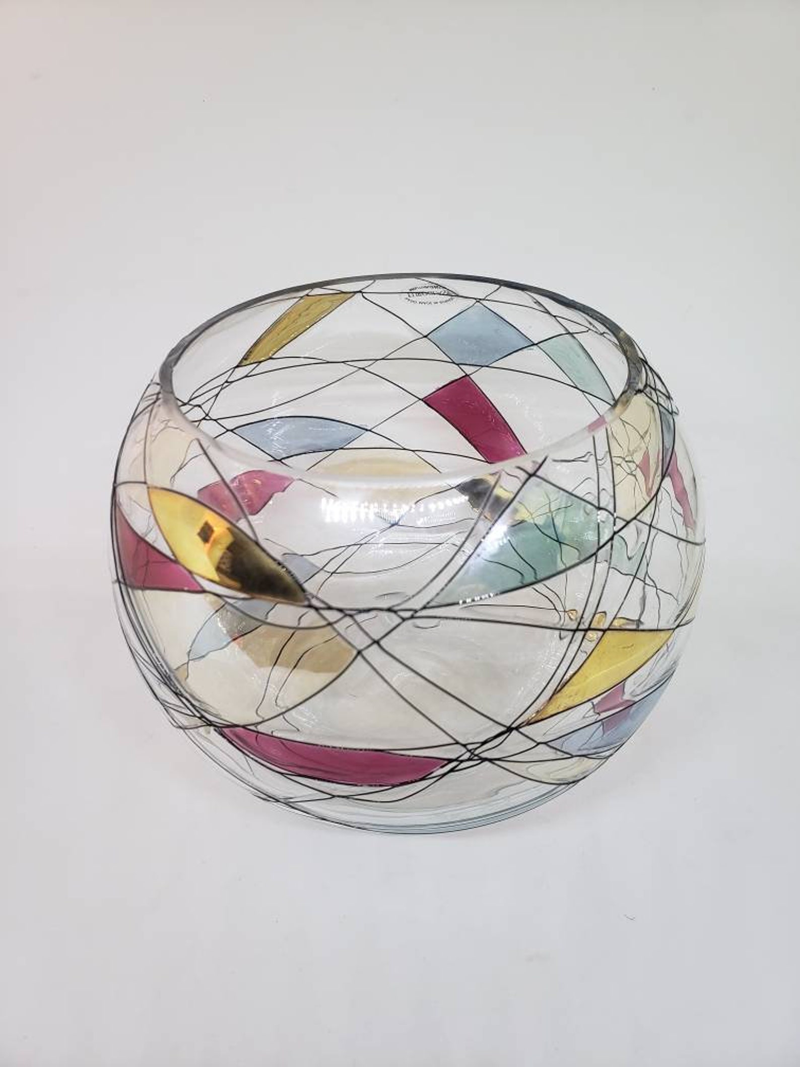 Vintage Partylite Mosaic Calypso Large Candle Votive Holder Etsy