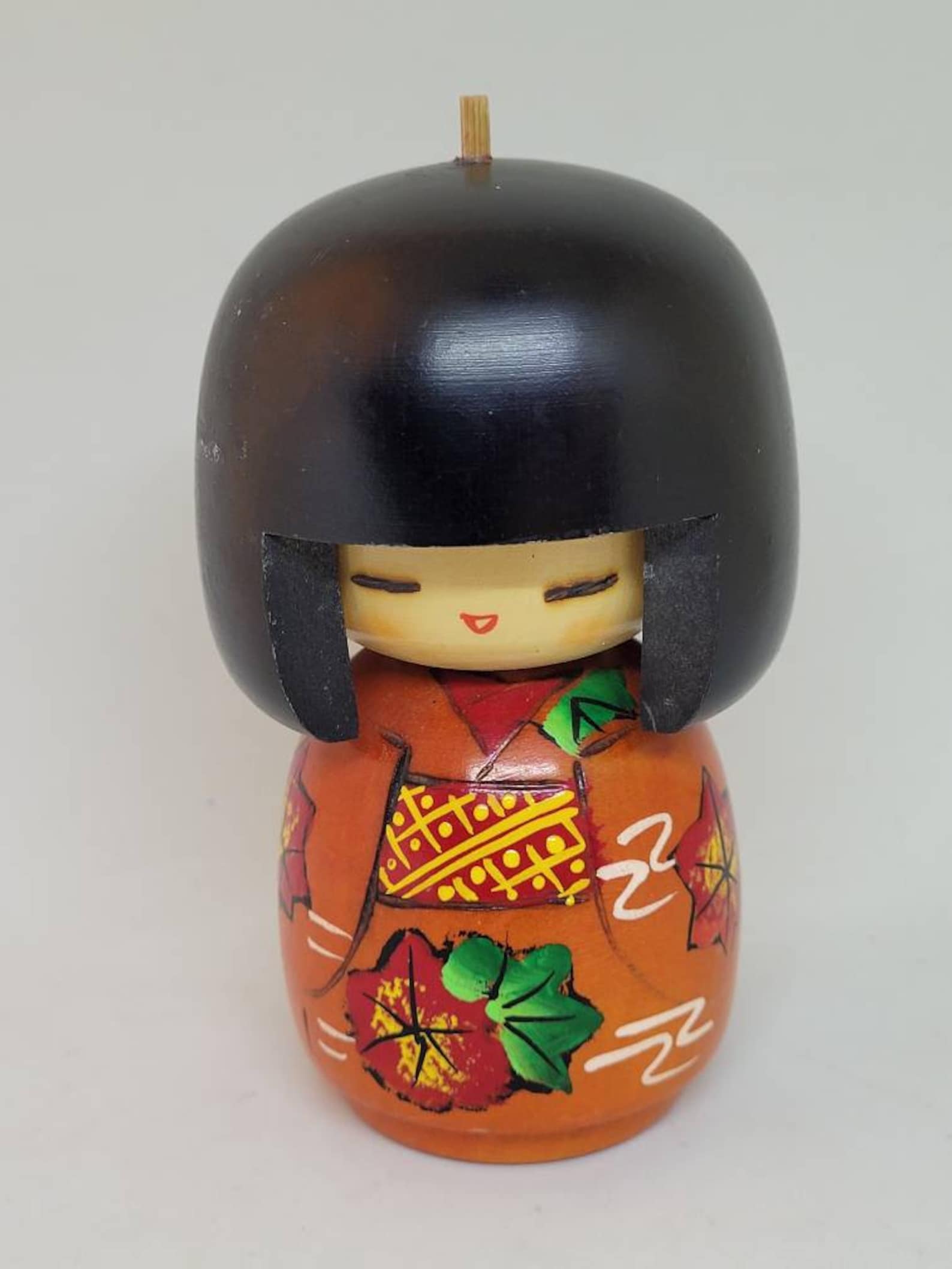 Vintage Signed Japanese Kokeshi Doll Etsy