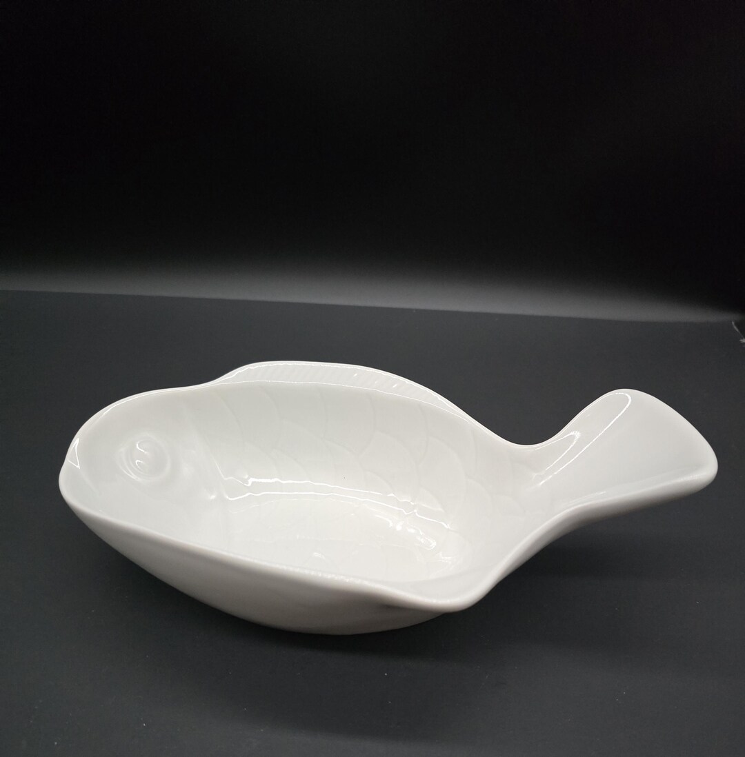 Vintage Dansk Set of 4 Fish Shaped Chowder Stoneware Bowls Kitchen ...