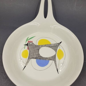 Vintage Figgjo Flint Norway A LA CARTE Standing Hen Design Pan With Handle Skillet Wall Hanging Kitchen Home Decor