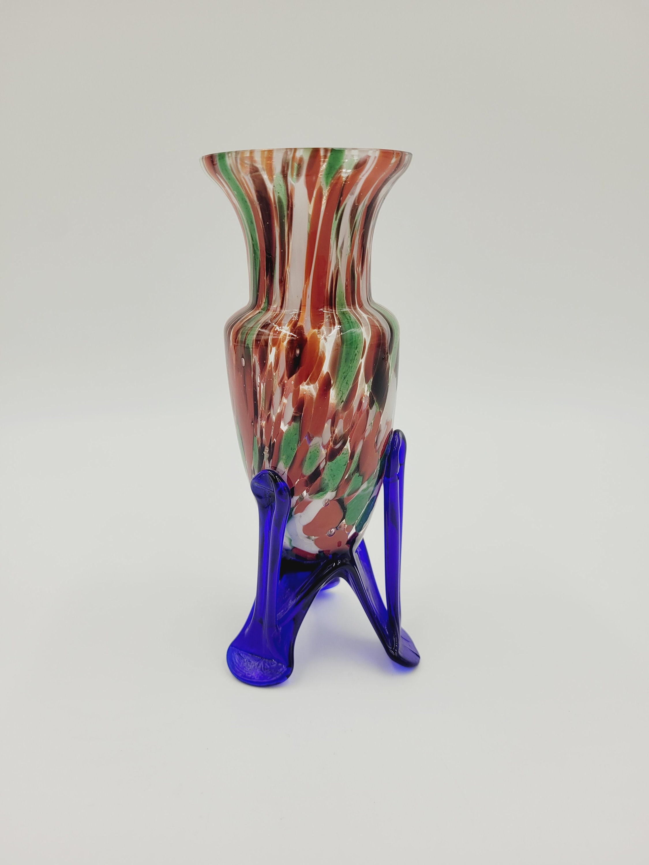 Vintage Czechoslovakia Welz Spatter Art Glass End of Day Bohemian Tripod Vase Collectible Glass Home Decor Glows Under UV Light - Etsy Vintage Czechoslovakia Welz Spatter Art Glass End of Day Bohemian Tripod Vase Collectible Glass Home Decor Glows Under UV Light - Etsy