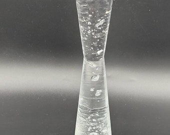 MCM Iittala Finland Arkipelago Hourglass Candlestick Holder Candle Holder 10" Scandinavian Glass Home Decor