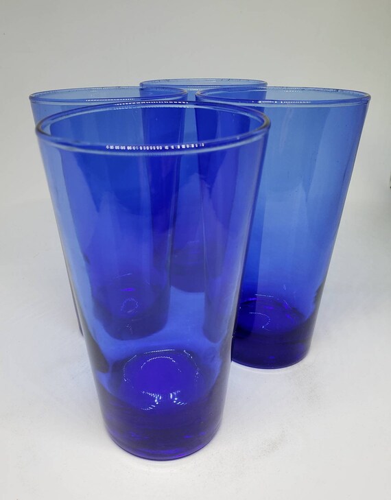 Vintage Anchor Hocking Cobalt Blue Weighted Bottomed